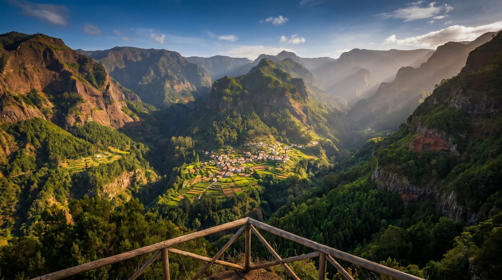 Boca dos Namorados viewpoint over Curral das Freiras valley, Madeira