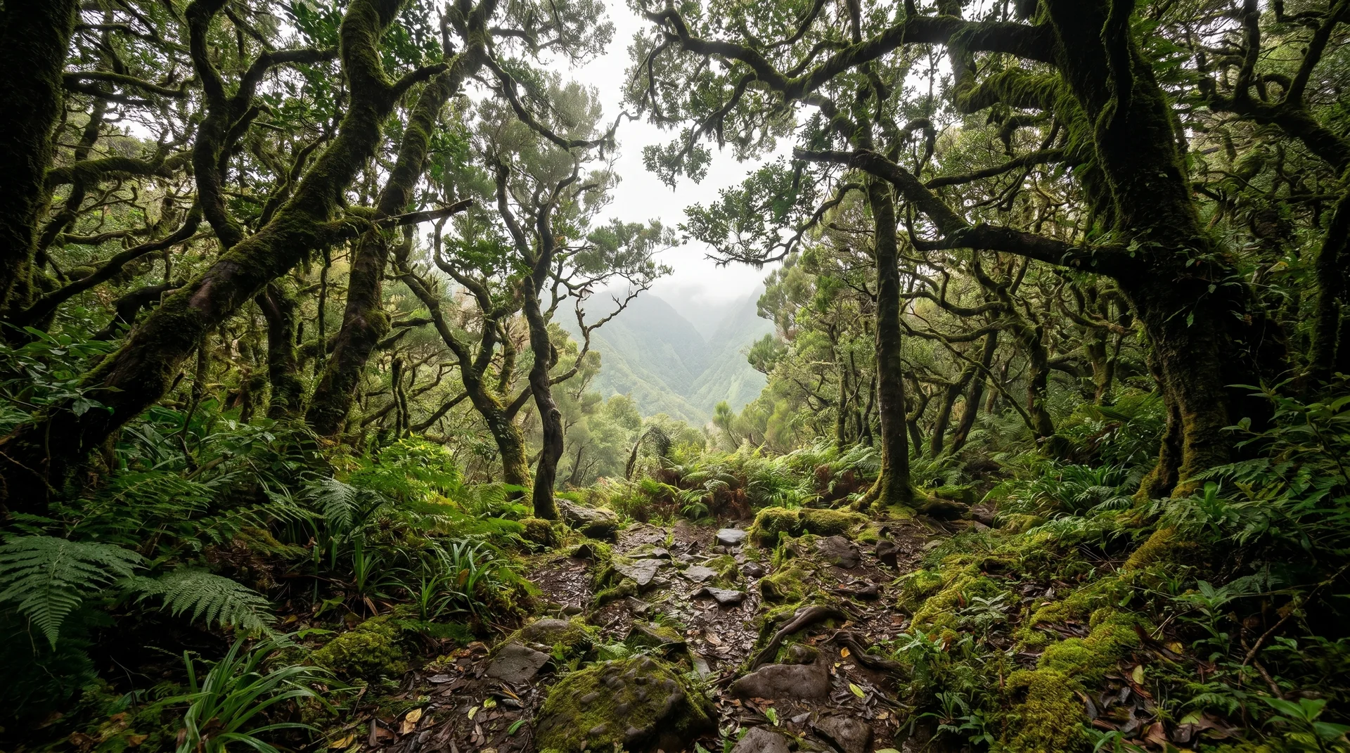 PR21 Caminho do Norte ancient laurel forest path, Madeira